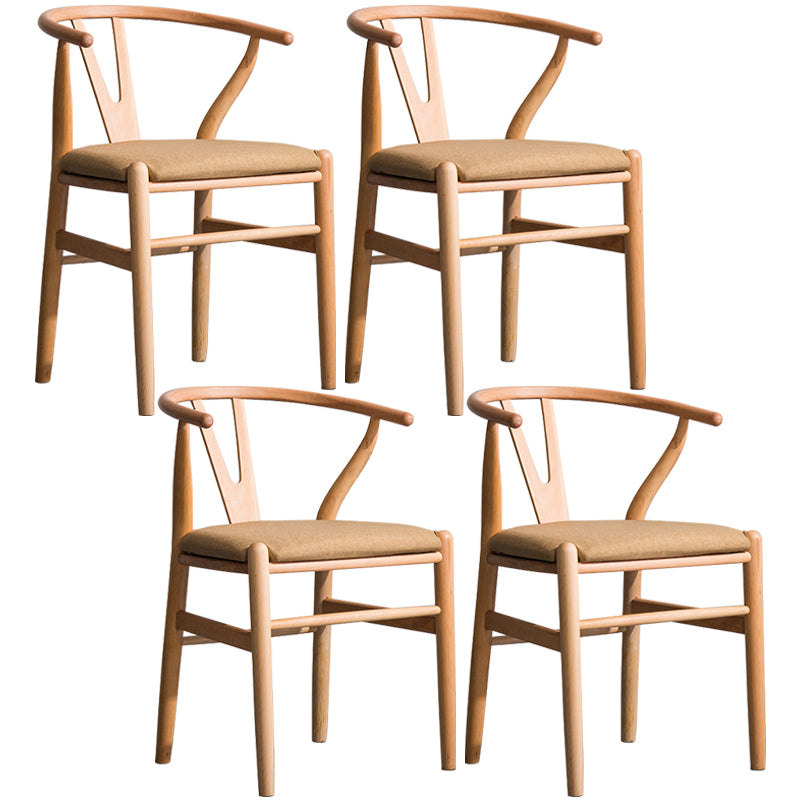 Fauteuil de salle à manger moderne en bois, avec coussin de couleur, chaise Wishbone pour la maison