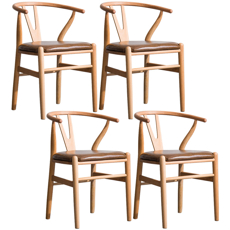 Fauteuil de salle à manger moderne en bois, avec coussin de couleur, chaise Wishbone pour la maison