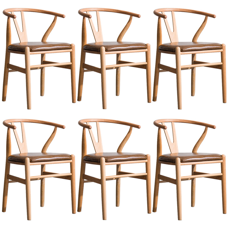 Fauteuil de salle à manger moderne en bois, avec coussin de couleur, chaise Wishbone pour la maison