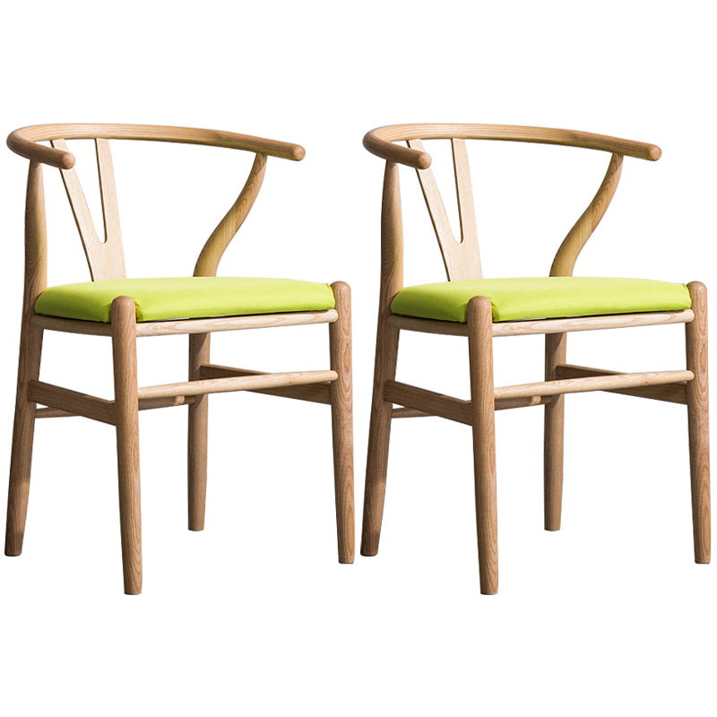 Fauteuil de salle à manger moderne en bois, avec coussin de couleur, chaise Wishbone pour la maison