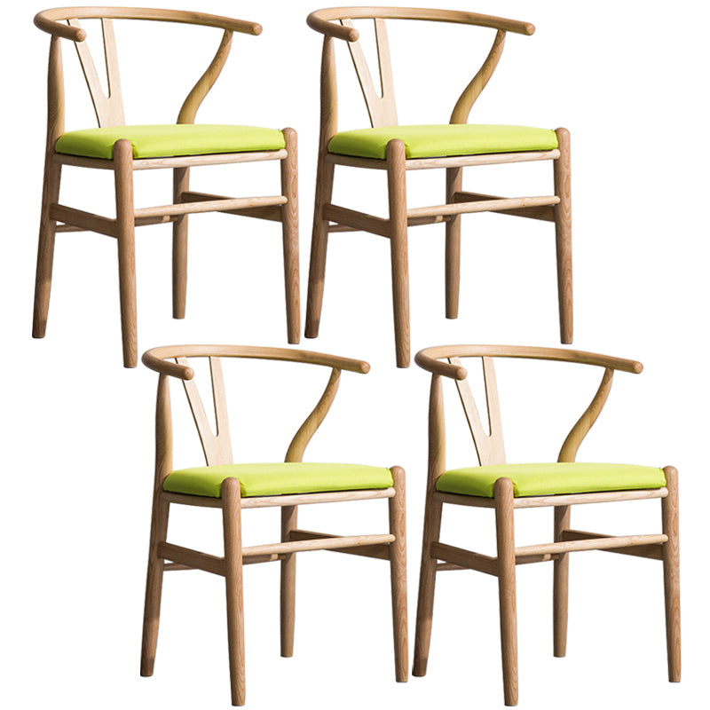 Fauteuil de salle à manger moderne en bois, avec coussin de couleur, chaise Wishbone pour la maison