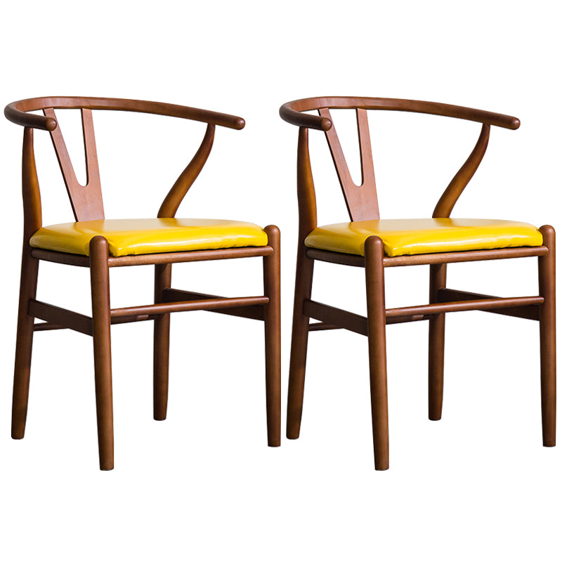 Fauteuil de salle à manger moderne en bois, avec coussin de couleur, chaise Wishbone pour la maison