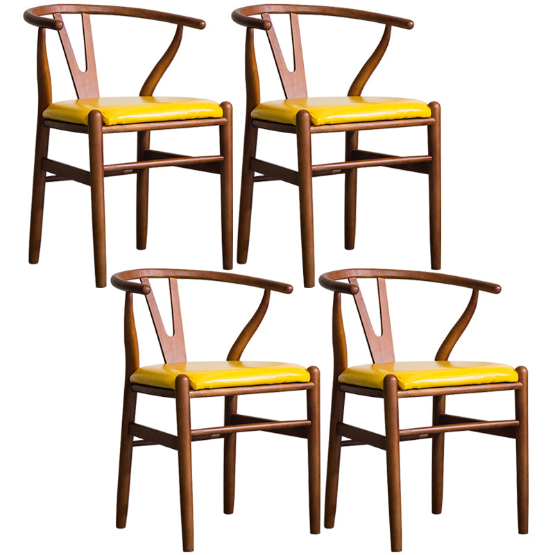 Fauteuil de salle à manger moderne en bois, avec coussin de couleur, chaise Wishbone pour la maison