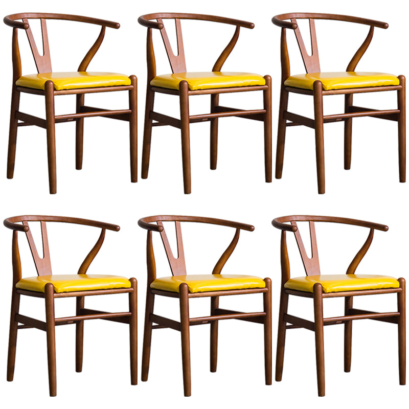 Fauteuil de salle à manger moderne en bois, avec coussin de couleur, chaise Wishbone pour la maison