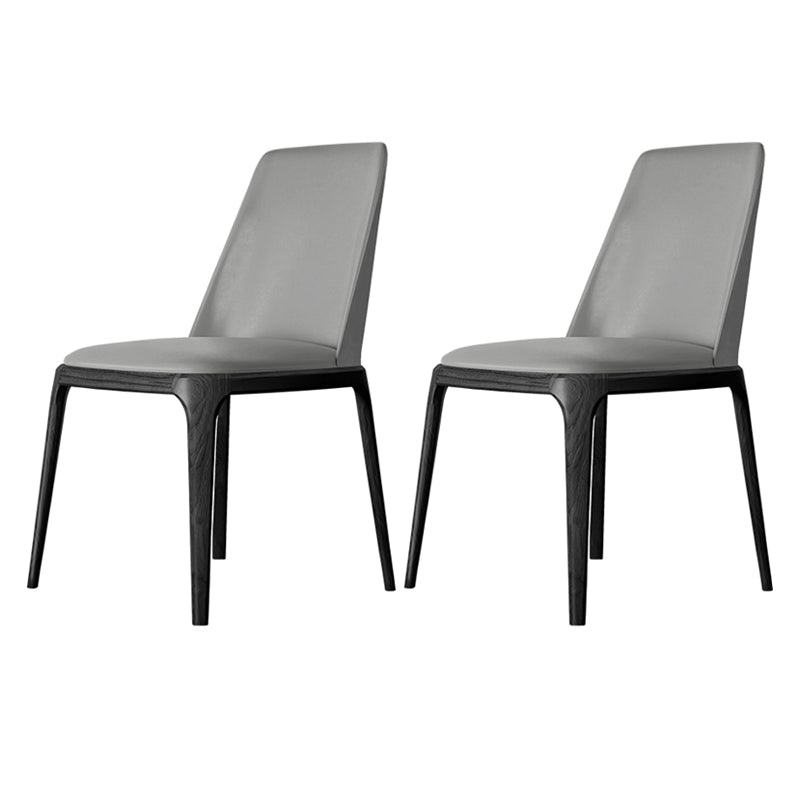 Nordic Style Side Solid Dining Room Chair Leather Parsons Chair for Home Use