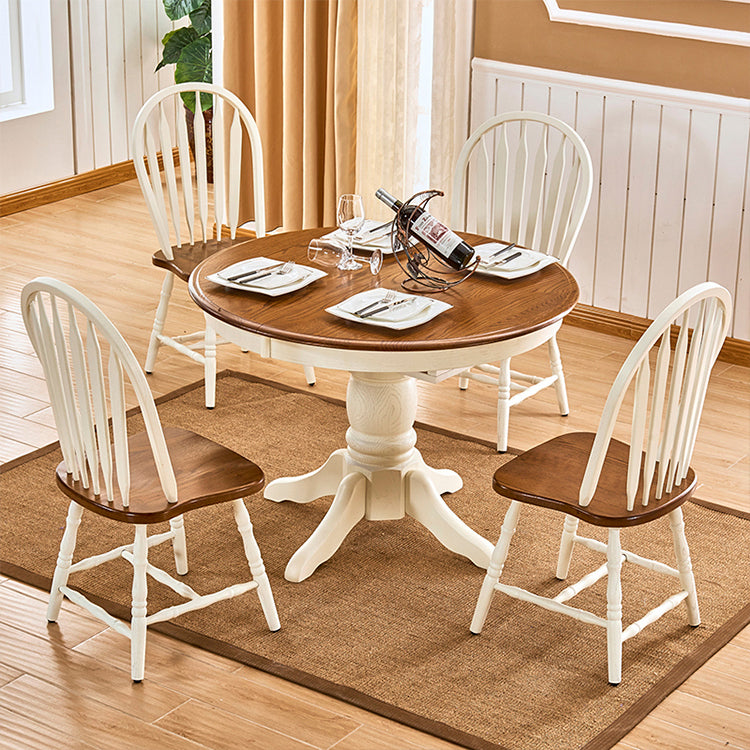Solid Wood Traditional Dining Room Chair Matte Finish Windsor Back Side Chair