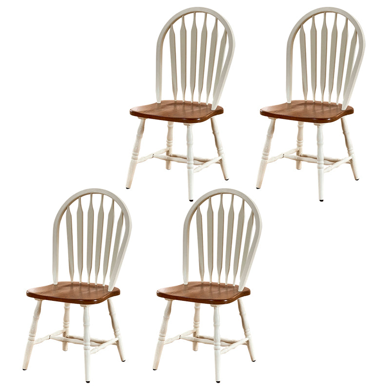 Solid Wood Traditional Dining Room Chair Matte Finish Windsor Back Side Chair
