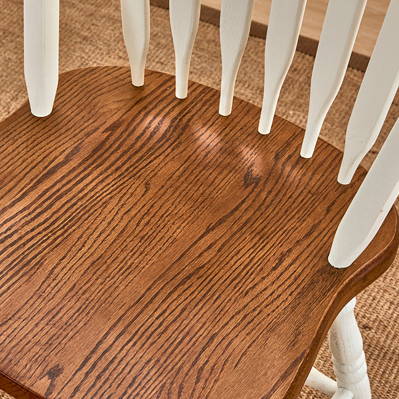 Solid Wood Traditional Dining Room Chair Matte Finish Windsor Back Side Chair
