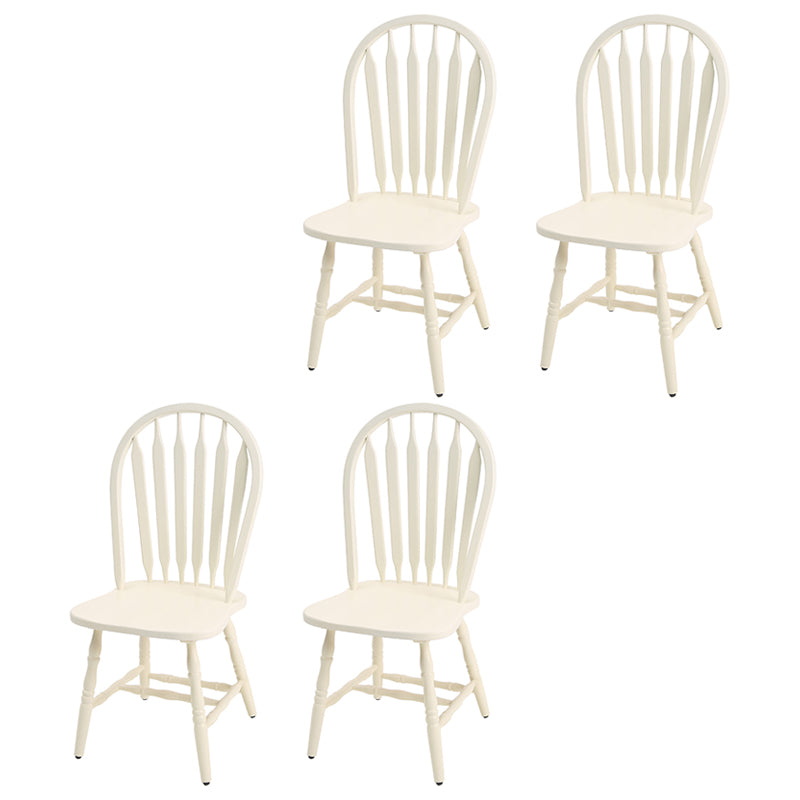 Solid Wood Traditional Dining Room Chair Matte Finish Windsor Back Side Chair