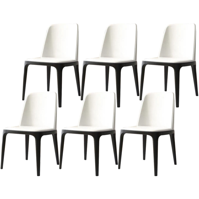 Industrial Dining Chair Solid Back Chair with 4 Wood Legs for Home Use