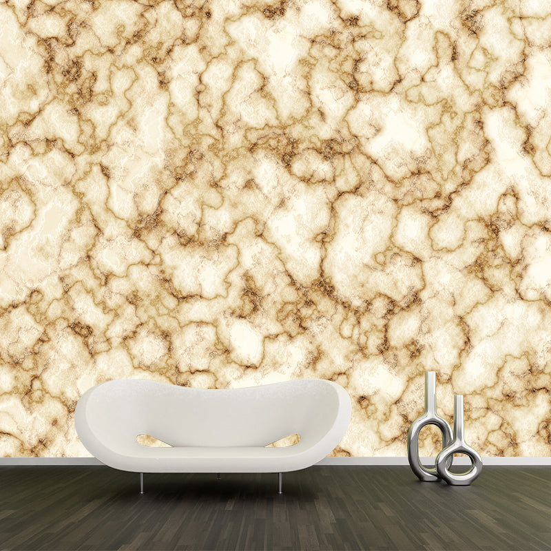 Industrial Marble Texture Mural Mildew Resistant Covering for Dining Room