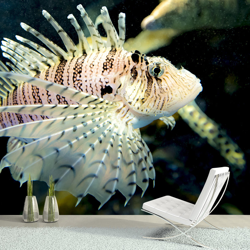Lionfish Mural Decal Decorative Modern Style Moisture Resistant for Sitting Room