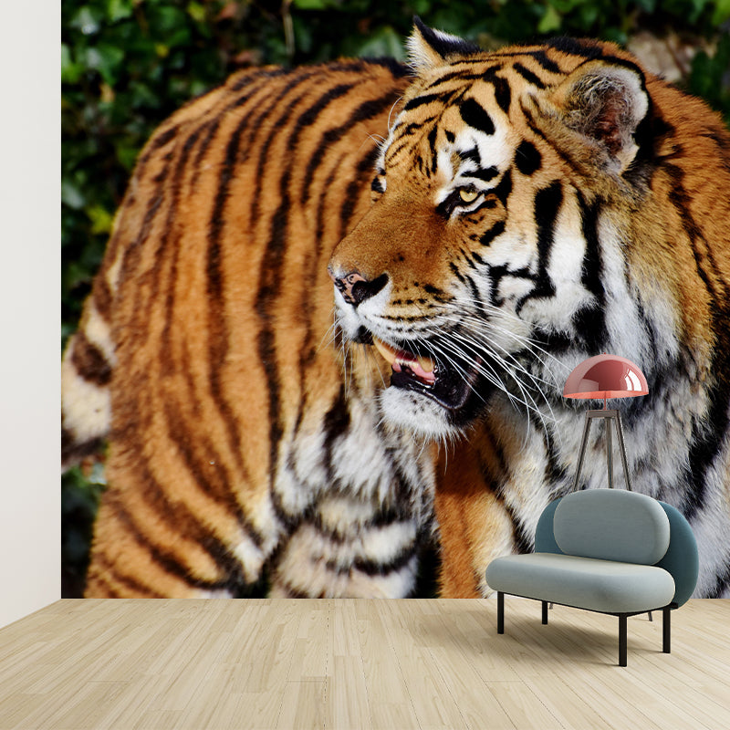 Siberian Tiger Mural Decal Eco-friendly Wallpaper Customized Wall Covering for Sitting Room