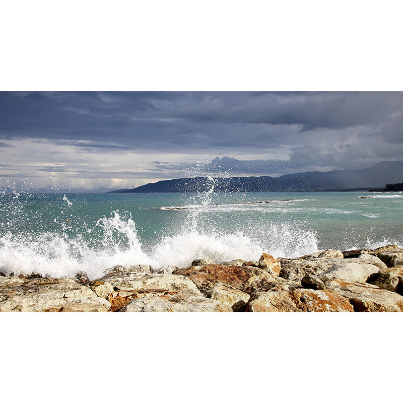 Huge Sea Mural Decal Decorative Modern Style Moisture Resistant Bathroom Wall Murals