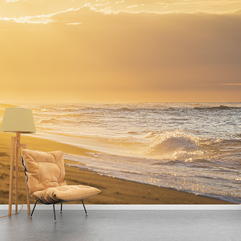 Beautiful Sea Mural Decal Decorative Modern Style Moisture Resistant for Bathroom