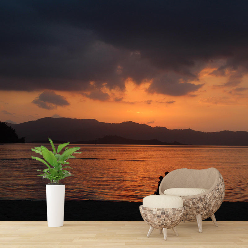 Beautiful Sea Mural Decal Decorative Modern Style Moisture Resistant for Sitting Room