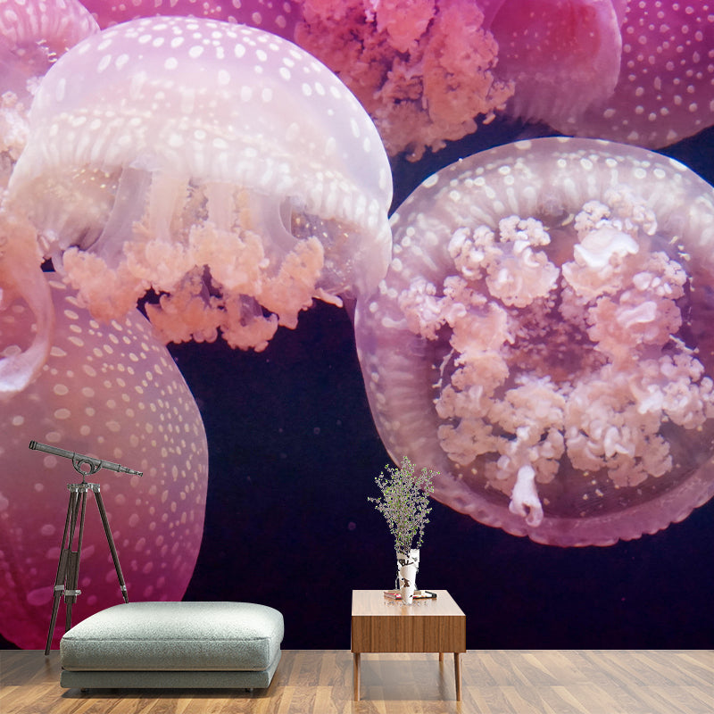 Tropical Sea Creatures Wall Covering for Sleeping Room Stain Resistant