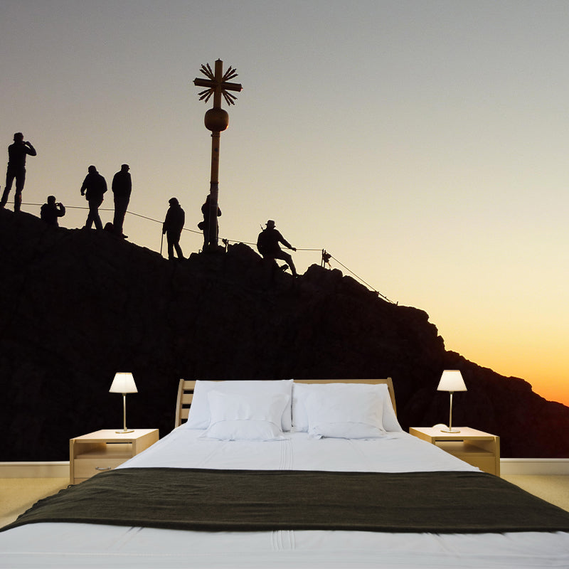 Soft Color Mountain Mural Decal Wallpaper Customized Wall Covering for Sitting Room