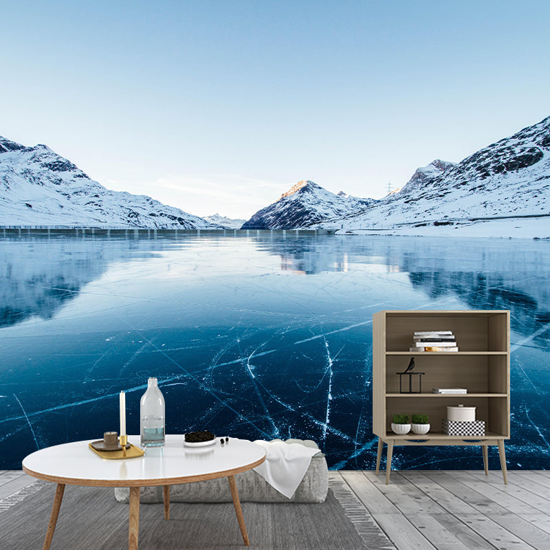 Modern Mountain Wall Mural Decal Moisture Resistant Sitting Room Wall Decor