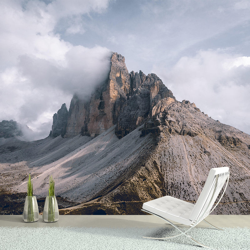 Modern Mountain Wall Mural Decal Moisture Resistant Sitting Room Wall Decor