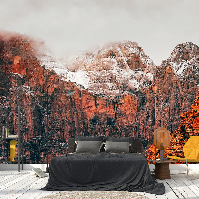 Mountain Mural Decal Decorative Wallpaper Customized Wall Covering for Sitting Room