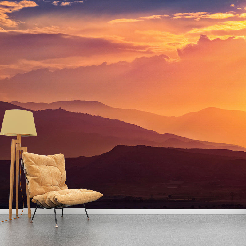 Mountain Mural Decal Decorative Wallpaper Customized Wall Covering for Sitting Room