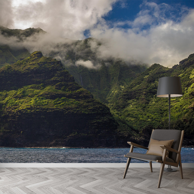 Mountain Mural Decal Eco-friendly Wallpaper Customized Wall Covering for Living Room