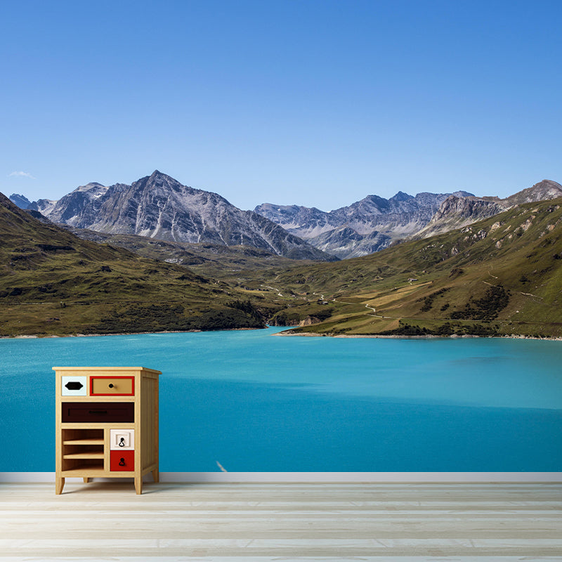 Mountain Wall Mural Decal Modern Moisture Resistant Sitting Room Wall Decor