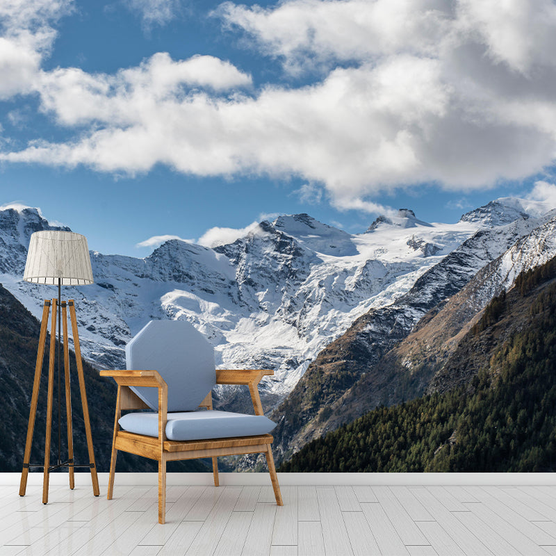 Mountain Wall Mural Decal Modern Moisture Resistant Sitting Room Wall Decor