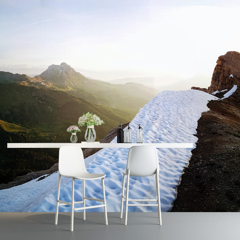 Mountain Mural Decal Eco-friendly Wallpaper Customized Wall Covering for Sitting Room