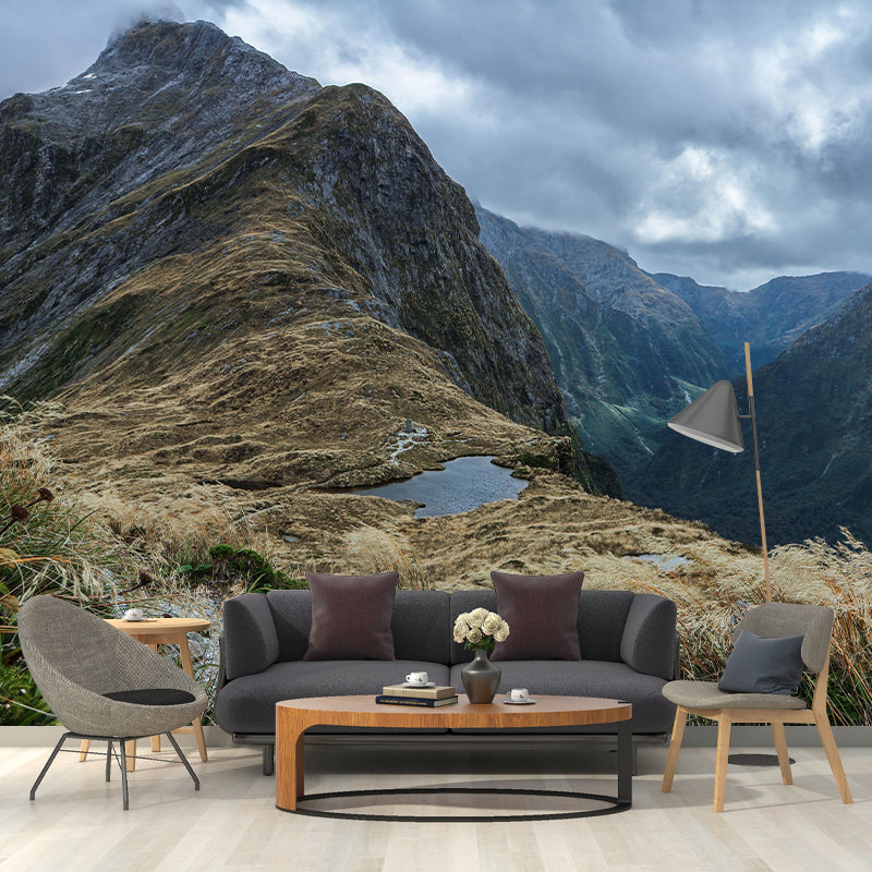 Mountain Mural Decal Eco-friendly Wallpaper Customized Wall Covering for Sitting Room