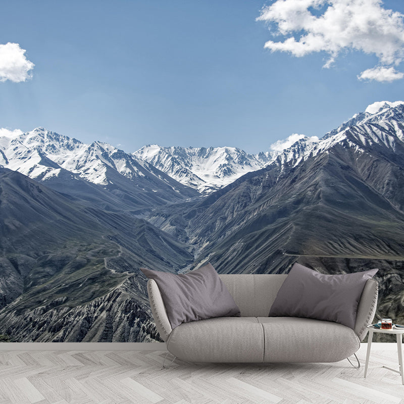 Mountain Wall Mural Decal Modern Style Moisture Resistant Sitting Room Wall Decor