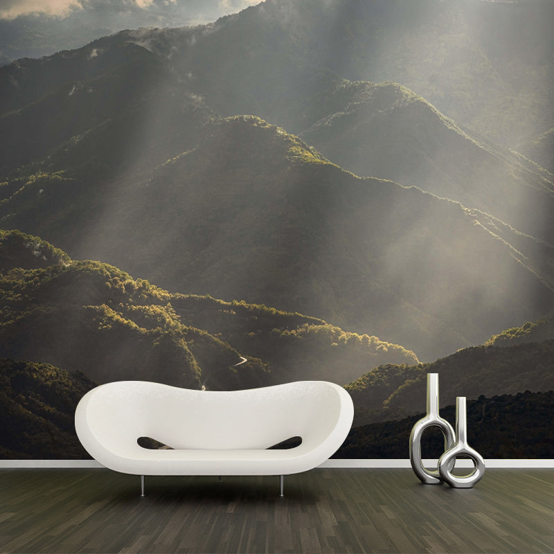 Mountain Wall Mural Decal Modern Style Moisture Resistant Sitting Room Wall Decor