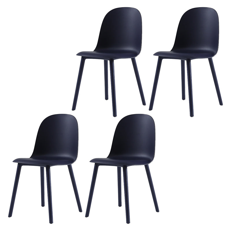 Nordic Dining Room Armless Chair Plastic Side Fabric Chair for Kitchen