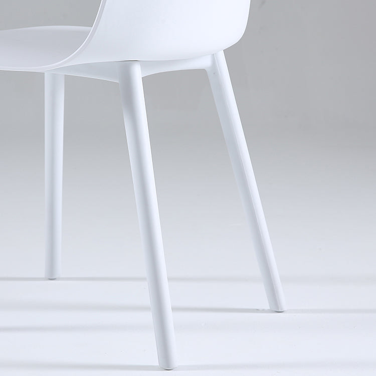 Nordic Dining Room Armless Chair Plastic Side Fabric Chair for Kitchen