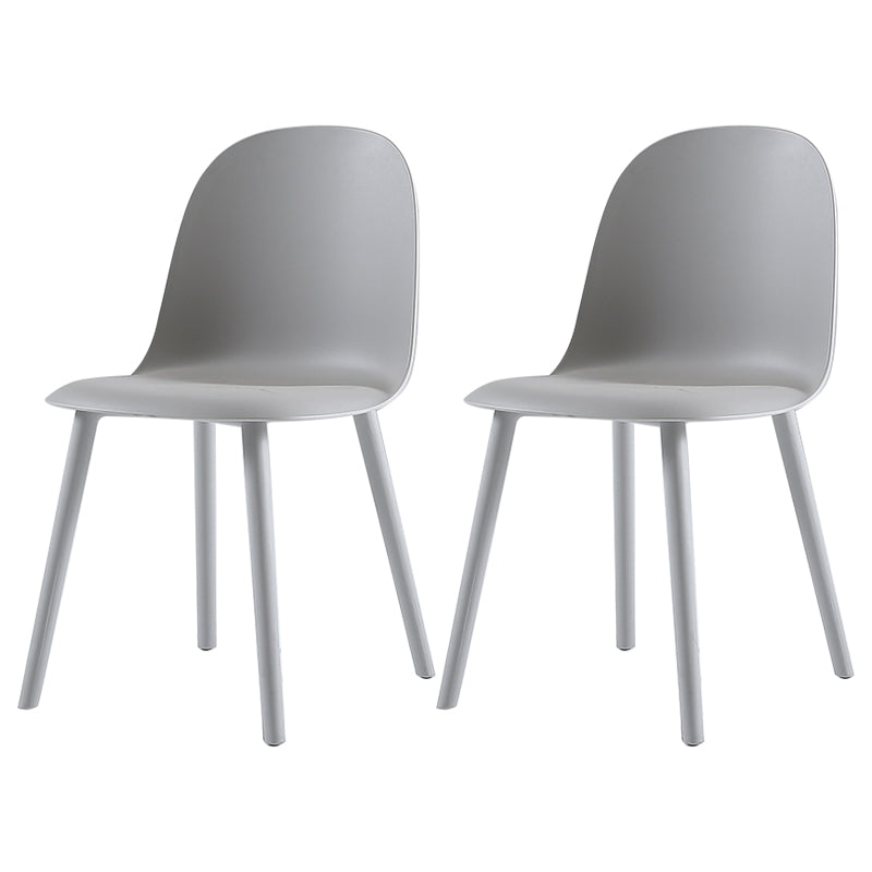 Nordic Dining Room Armless Chair Plastic Side Fabric Chair for Kitchen