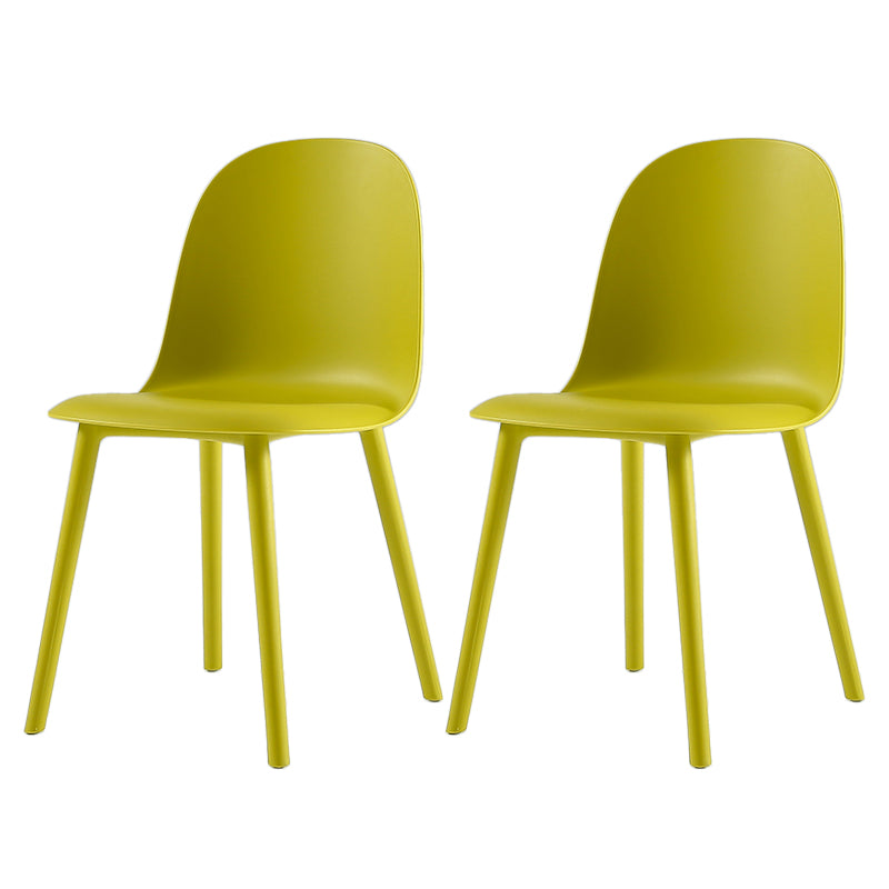 Nordic Dining Room Armless Chair Plastic Side Fabric Chair for Kitchen