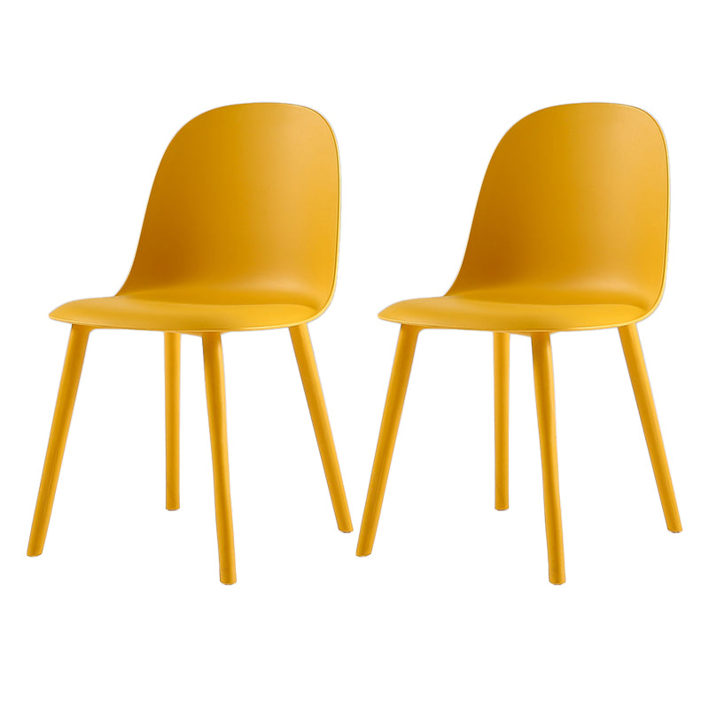 Nordic Dining Room Armless Chair Plastic Side Fabric Chair for Kitchen