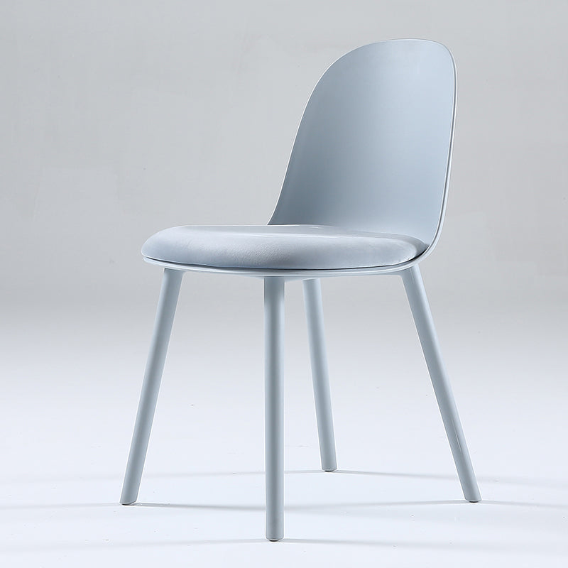 Nordic Dining Room Armless Chair Plastic Side Fabric Chair for Kitchen