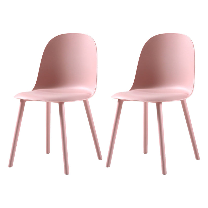 Nordic Dining Room Armless Chair Plastic Side Fabric Chair for Kitchen