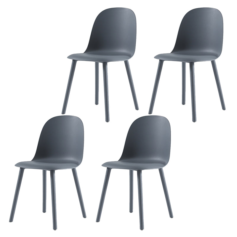 Nordic Dining Room Armless Chair Plastic Side Fabric Chair for Kitchen