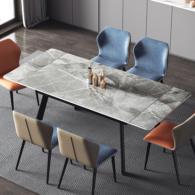 Tavolo da pranzo moderno in pietra sinterizzata tavolo estendibile con 4 gambe