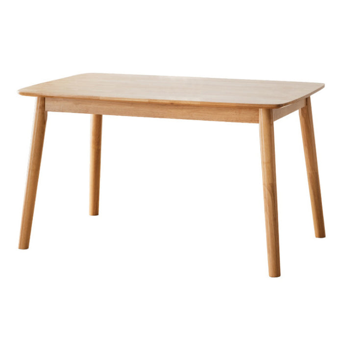 Contemporary Solid Wood Rectangle Shape Dining Table Kitchen Dining Table with 4 Legs