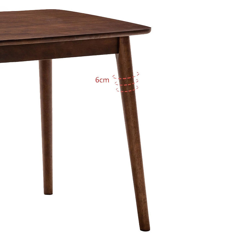 Contemporary Solid Wood Rectangle Shape Dining Table Kitchen Dining Table with 4 Legs