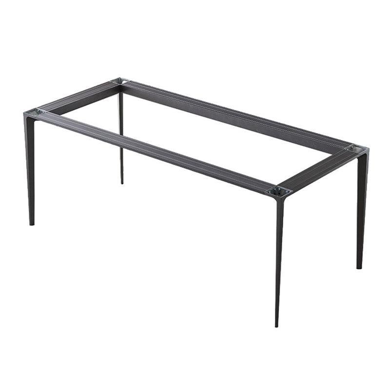 Rectangle Home Dining Table Sintered Stone Metal Frame Table with Four-leg