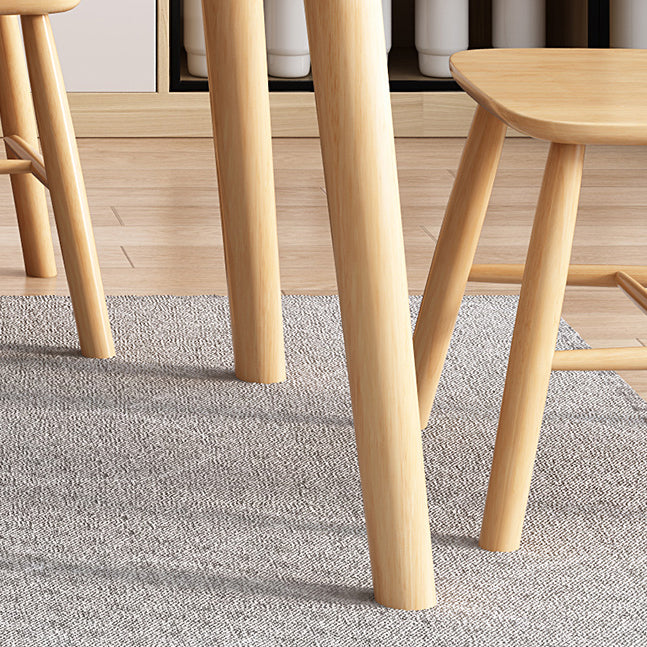 Rubberwood Solid Wood Dining Table Simplicity Dining Table with 4 Legs