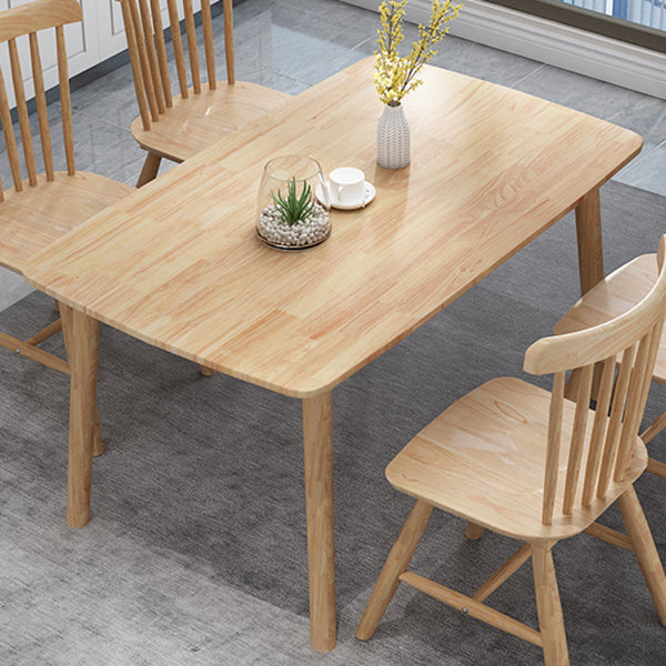 Oak Table Dining Table Contemporary Dinner Room Kitchen Table with 4-foot