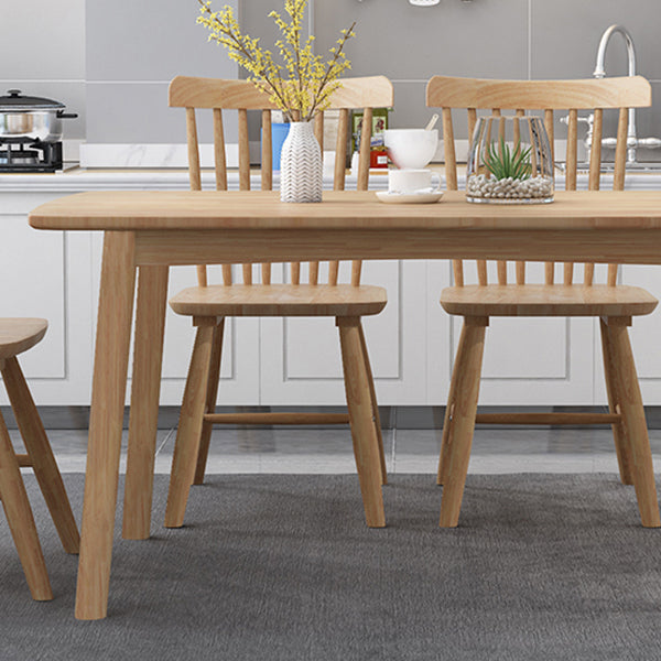 Oak Table Dining Table Contemporary Dinner Room Kitchen Table with 4-foot