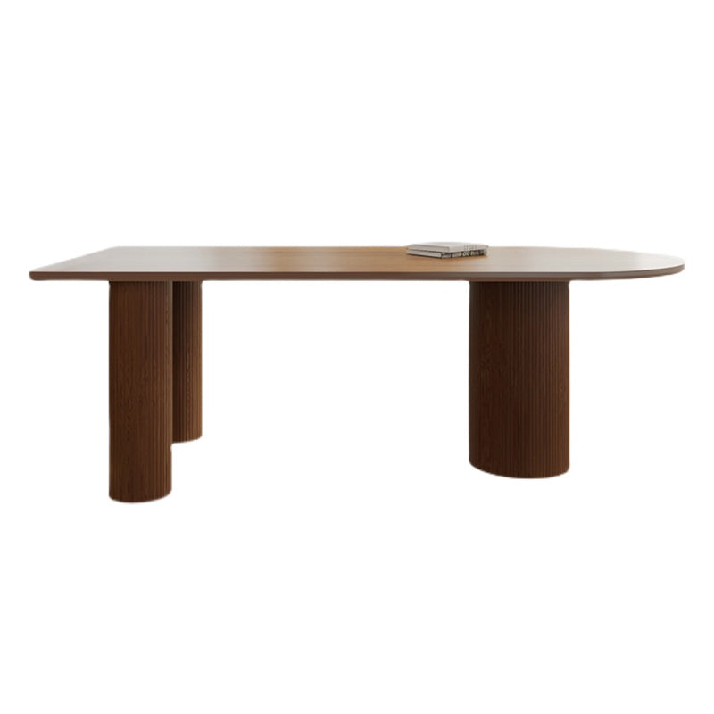 Contemporary Dining Table Solid Wood Table with 3 Legs for Dining Room