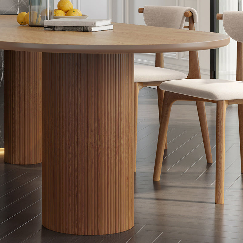 Contemporary Dining Table Solid Wood Table with 3 Legs for Dining Room